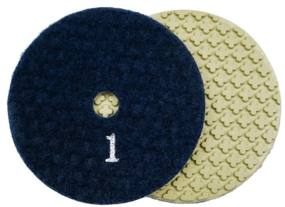 Алмазные гибкие шлифовальные круги КРЕСТИК Pads 5-STEP №1 D100
